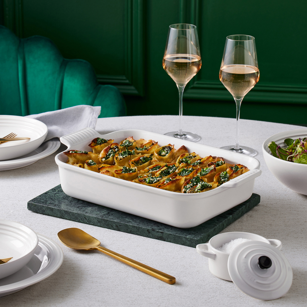 Le Creuset White Stoneware Petite Round Casserole | Jarrolds, Norwich